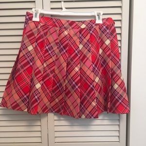 American Apparel Plaid Pleated Skirt